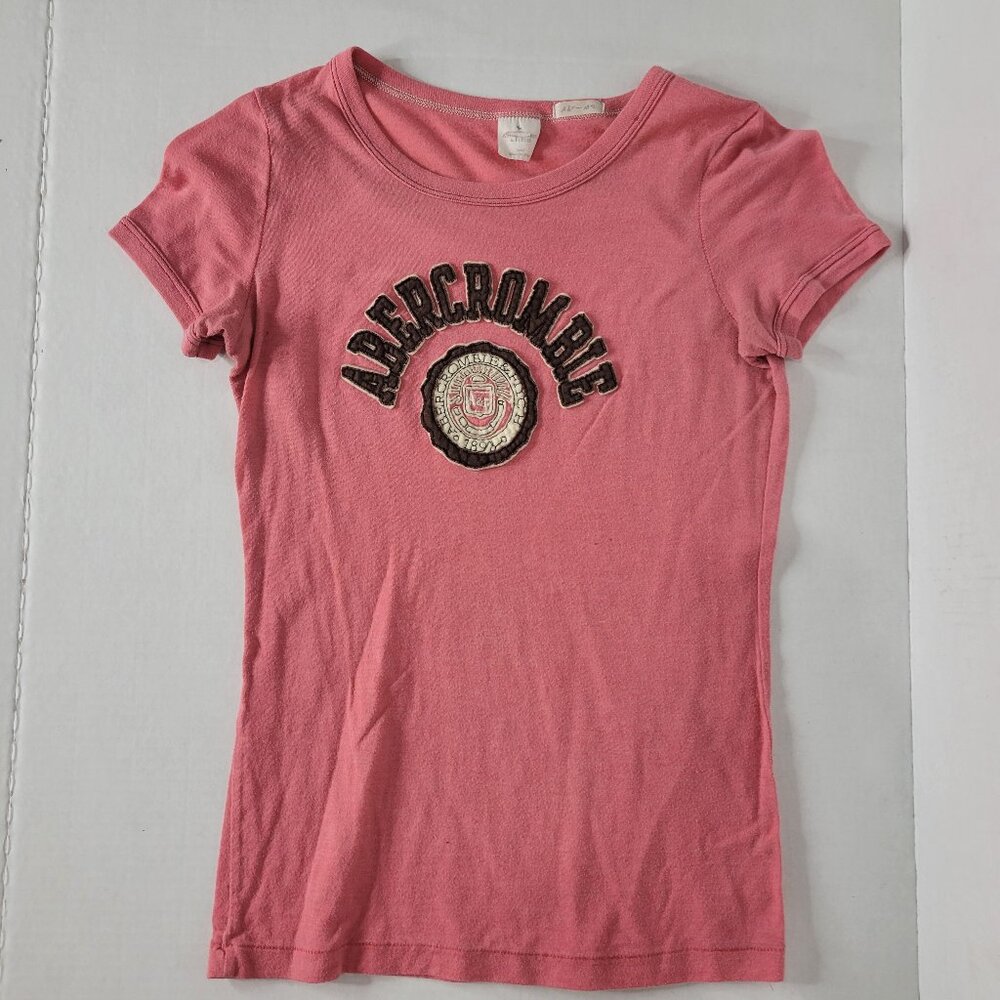 Abercrombie & Fitch Retro Vintage Classic Graphic Logo Print T Shirt Sz Small